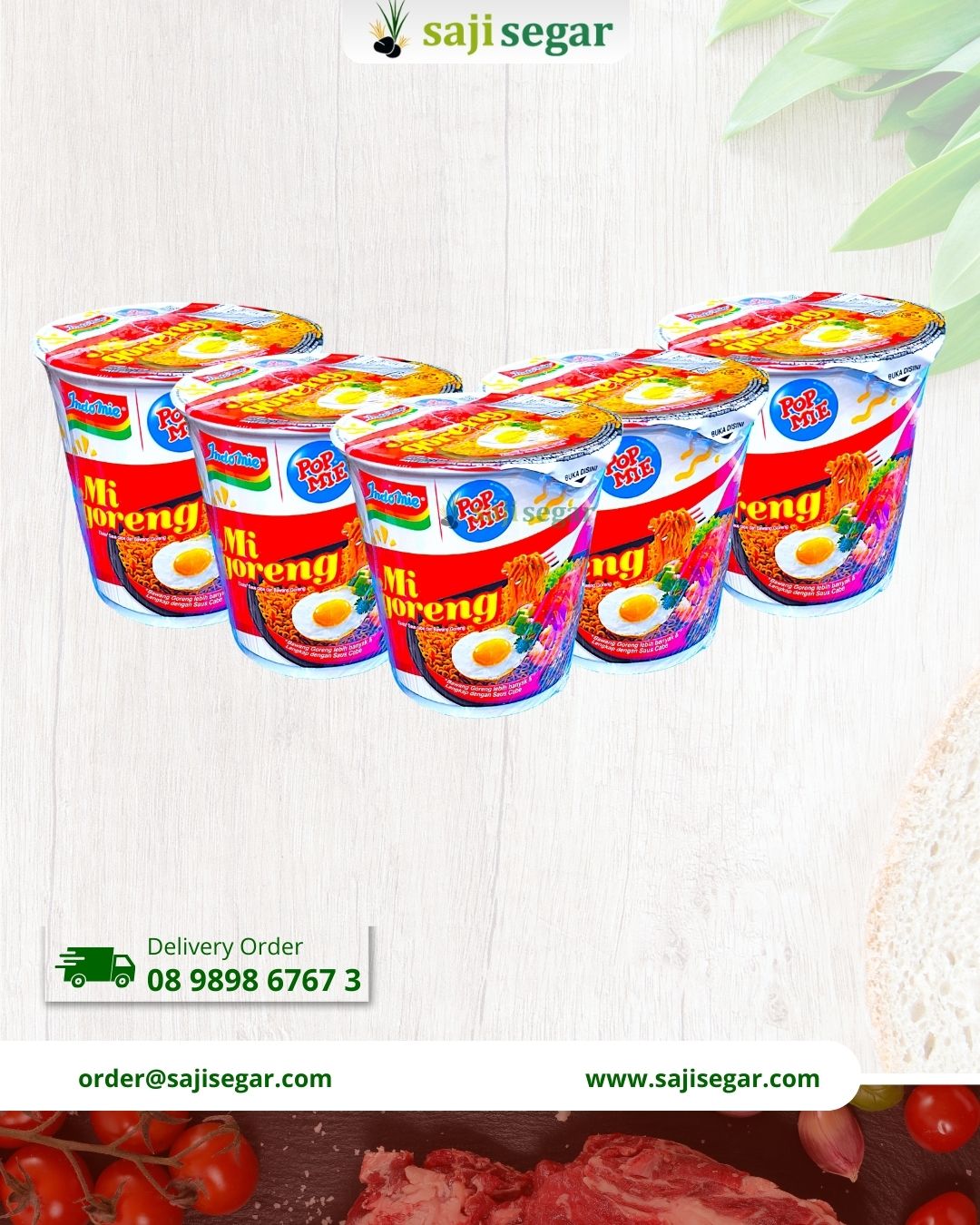 4 Pcs - Pop Mie Goreng Rasa Indomie Goreng